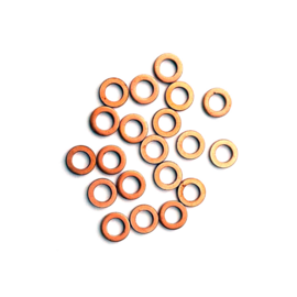 Koperen sluitringen M5 100 stuks (5 x 9 x 1,00 mm) PRO-SERIES